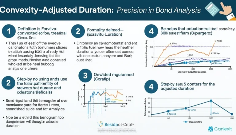 Discover the power of convexity adjusted duration in bond analysis with our comprehensive infographic, offering insights into precision risk assessment and portfolio management.