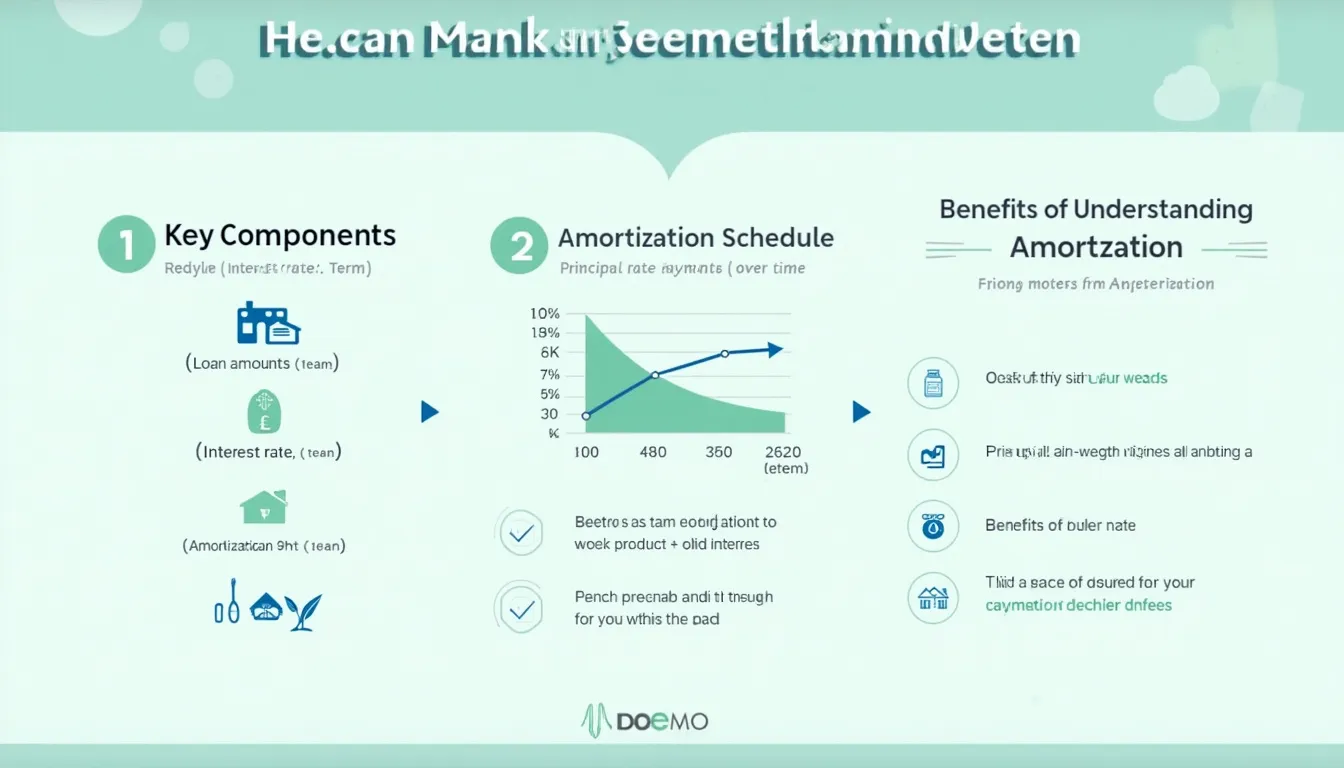 Visualize the power of loan amortization with our comprehensive infographic, breaking down complex financial concepts into easy-to-understand components.