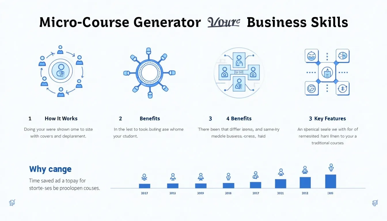 Discover how our Micro-Course Generator empowers entrepreneurs to acquire essential business skills in just minutes, revolutionizing the way you learn and grow your business.