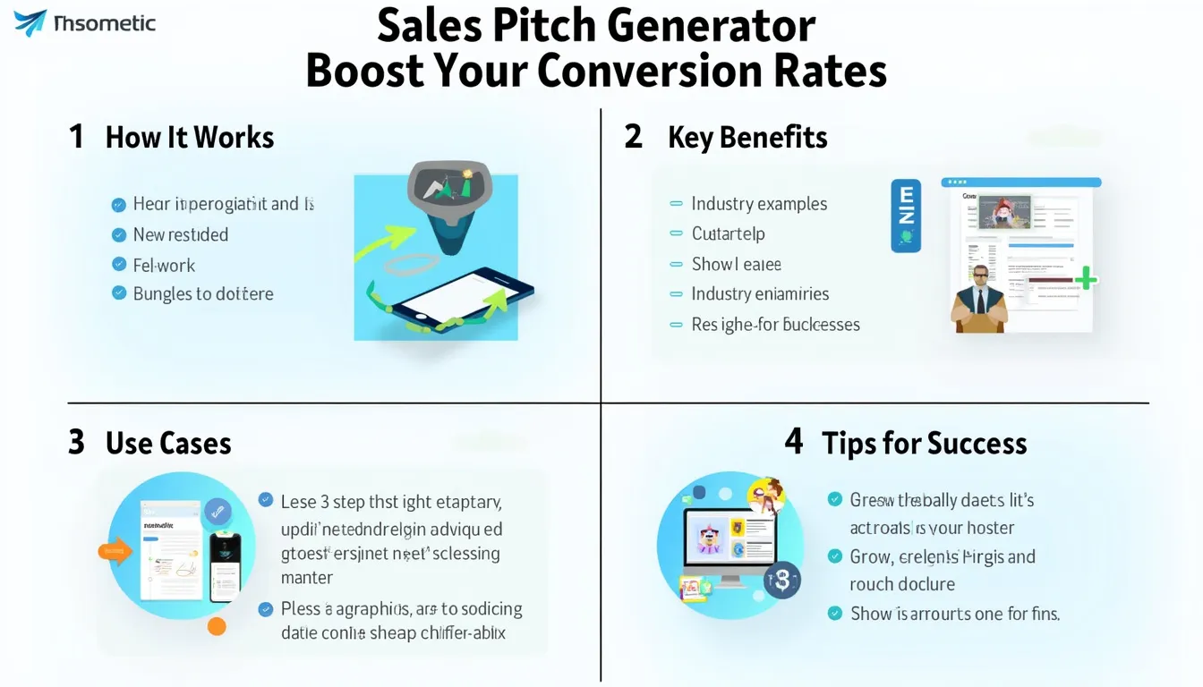 Unlock the power of persuasive sales pitches with our AI-driven Sales Pitch Generator tool – your key to boosting conversion rates and streamlining the sales process.