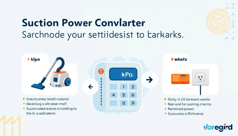 Discover how to convert vacuum suction power from kPa to Watts with our informative infographic, making it easier to compare and understand the efficiency of different devices.