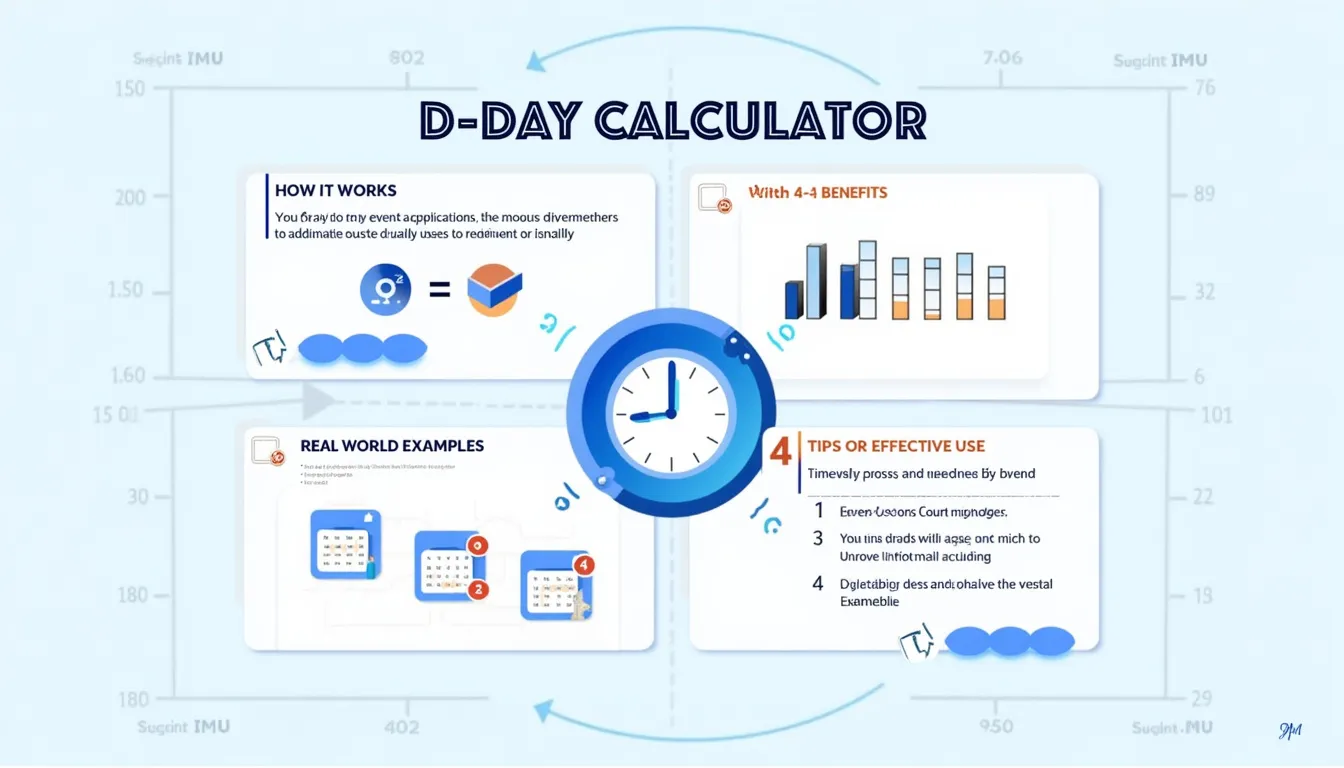 Discover the power of precise time management with our D-Day Calculator infographic, your ultimate guide to tracking important dates and events.