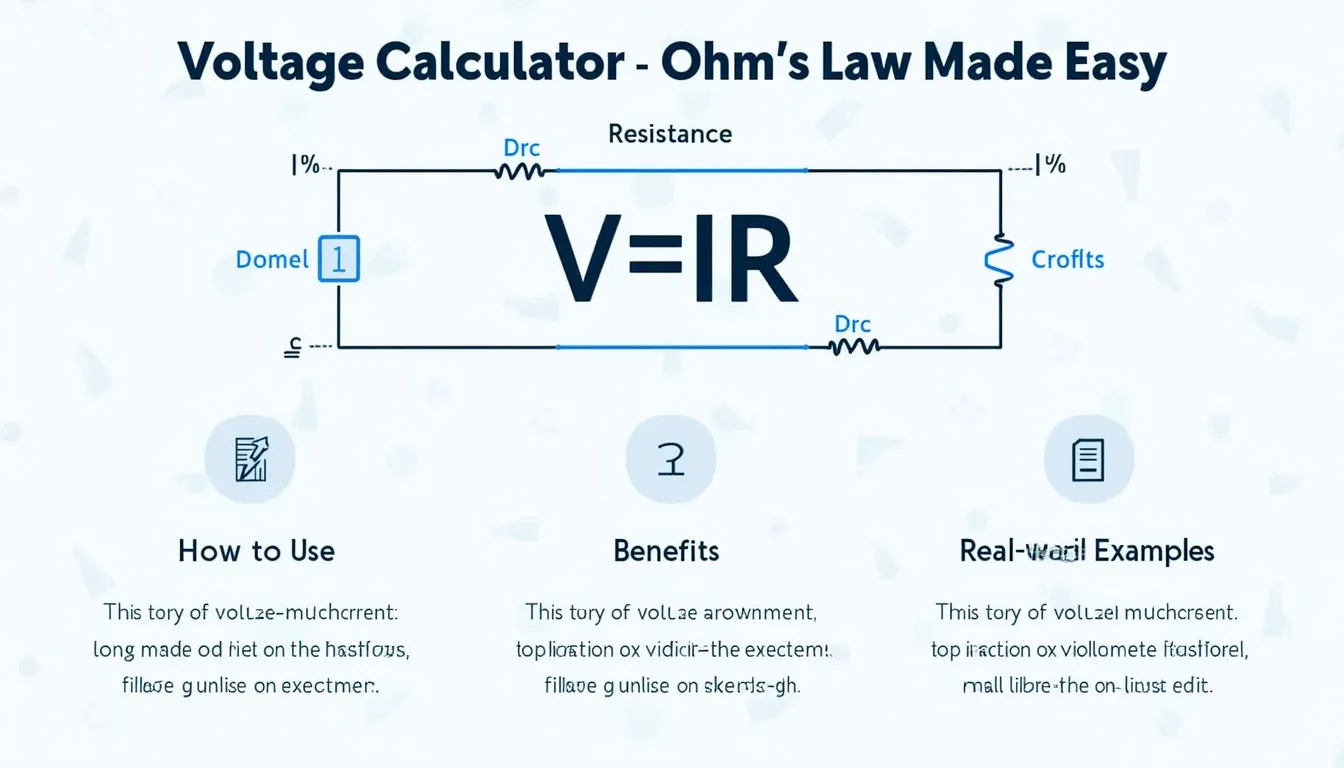 Discover the power of Ohm's Law with our easy-to-use Voltage Calculator infographic, simplifying electrical calculations for students, professionals, and hobbyists alike.