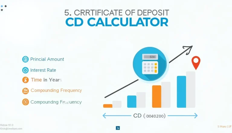 Maximize your savings with our Certificate of Deposit (CD) Calculator infographic, visually explaining how to calculate and optimize your CD investments.