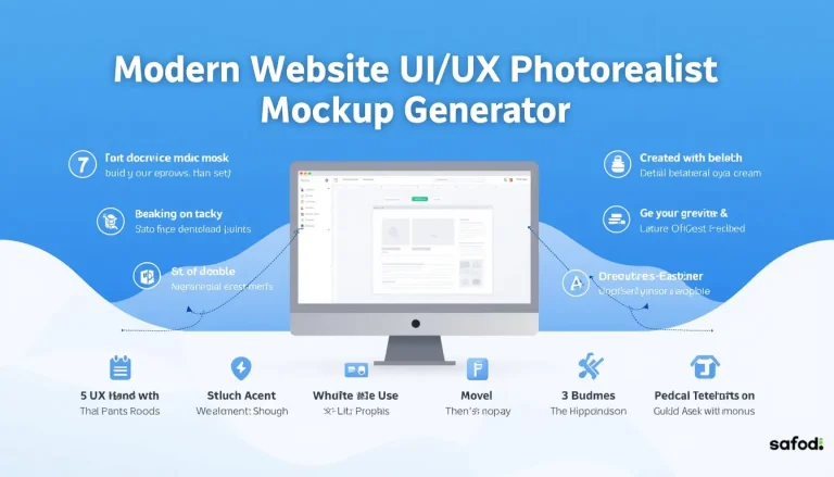 Revolutionize your web design process with our Modern Website UI/UX Photorealism Mockup Generator – create stunning, realistic mockups in minutes!