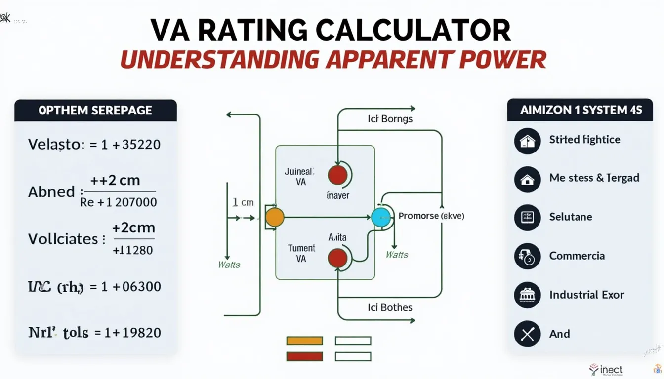 Discover the power of VA Rating calculations with this comprehensive infographic, illustrating key concepts for electrical professionals and enthusiasts alike.