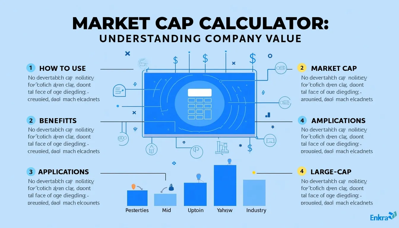 Discover the power of market capitalization with our comprehensive infographic on the Market Cap Calculator, simplifying complex financial concepts for investors and analysts alike.