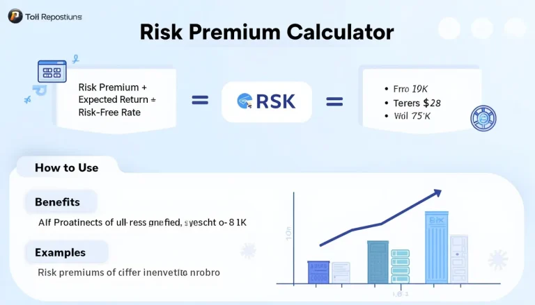 Demystify investment risk assessment with our Risk Premium Calculator infographic, showcasing how to measure potential returns against risk-free alternatives.