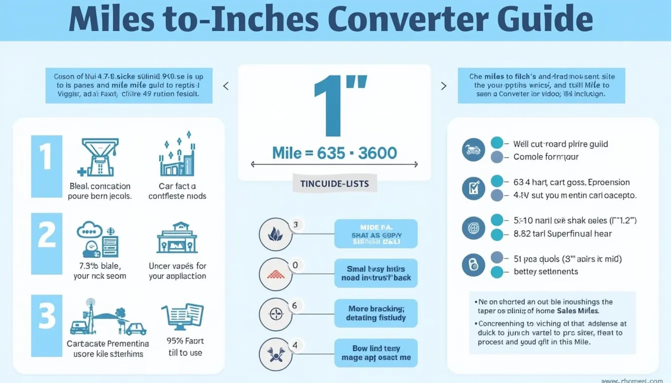 Discover the simplicity of converting miles to inches with our comprehensive infographic guide, perfect for professionals and everyday users alike.