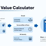 Unlock the power of stock valuation with our Present Value Calculator infographic, simplifying complex financial concepts for investors and analysts alike.