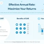 Unlock the true power of your investments with our Effective Annual Rate (EAR) infographic, showcasing how to maximize returns through compound interest.