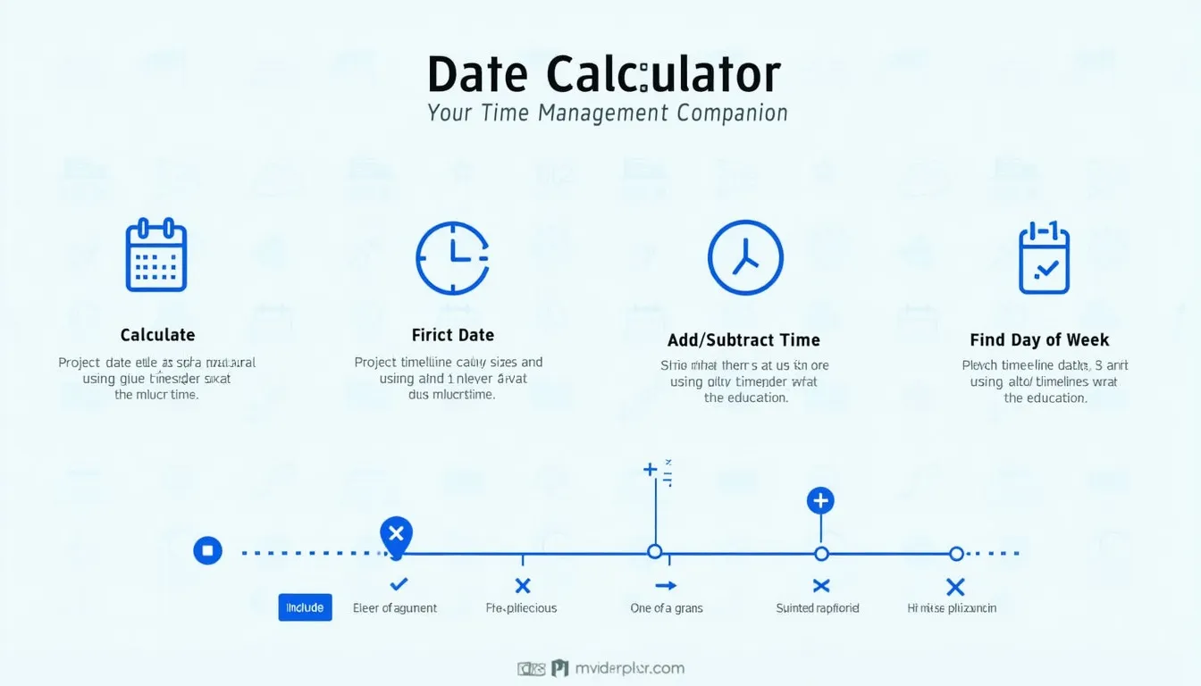 Discover the power of efficient time management with our versatile Date Calculator, offering three essential functions for all your date-related calculations.