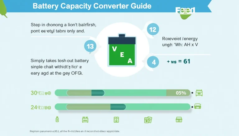 Demystify battery capacity conversion with our comprehensive infographic guide, perfect for renewable energy enthusiasts and electrical engineers alike.