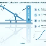 Unlock the power of rotational force with our Moment Calculator infographic, showcasing its applications in engineering, physics, and everyday life.