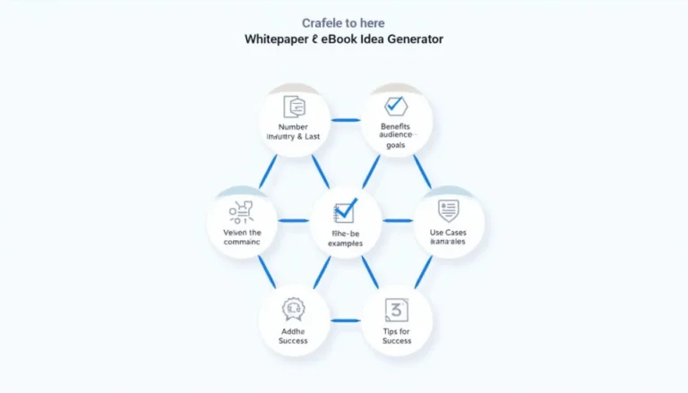 Boost your content marketing with our Whitepaper & eBook Idea Generator: Streamline ideation, target your audience, and achieve business goals effortlessly.