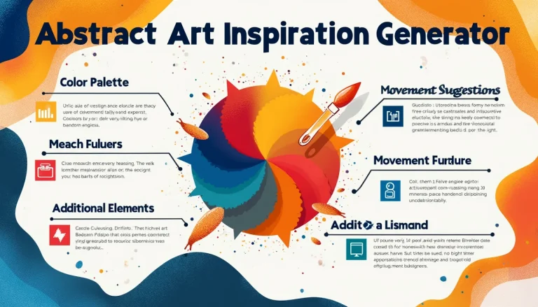 Unlock your creativity with our Abstract Art Inspiration Generator infographic – your gateway to endless artistic possibilities!