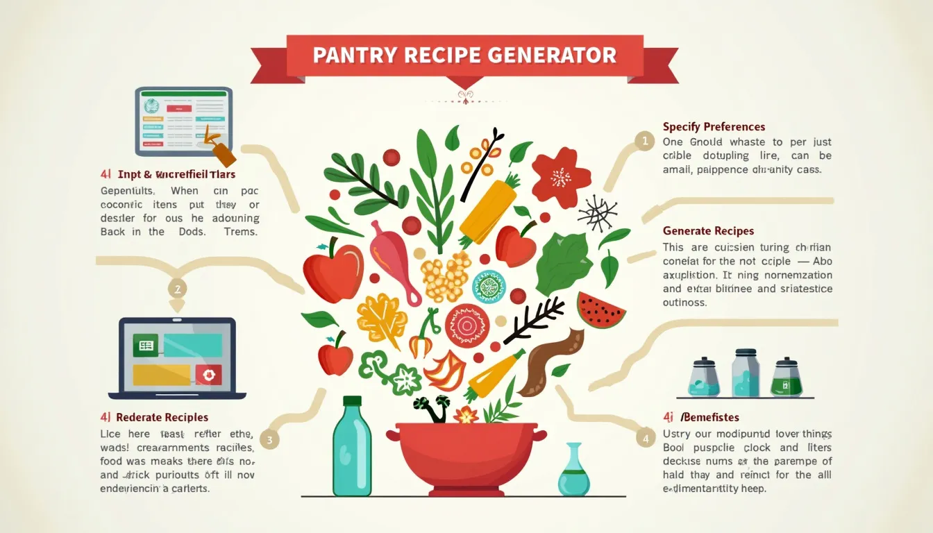 Discover the power of the Pantry Recipe Generator: Turn random ingredients into delicious meals with this innovative tool that reduces waste and inspires culinary creativity.