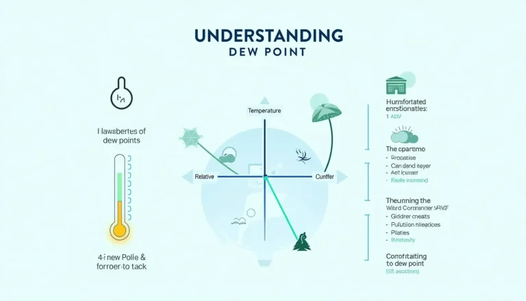 Discover the science of dew point and its impact on comfort, weather, and various industries in this comprehensive infographic.