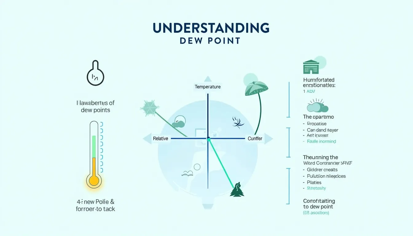 Discover the science of dew point and its impact on comfort, weather, and various industries in this comprehensive infographic.