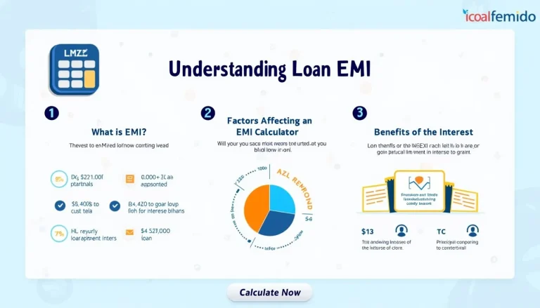 Demystify loan EMIs with our comprehensive infographic: understand the concept, influencing factors, and benefits of using an EMI calculator.