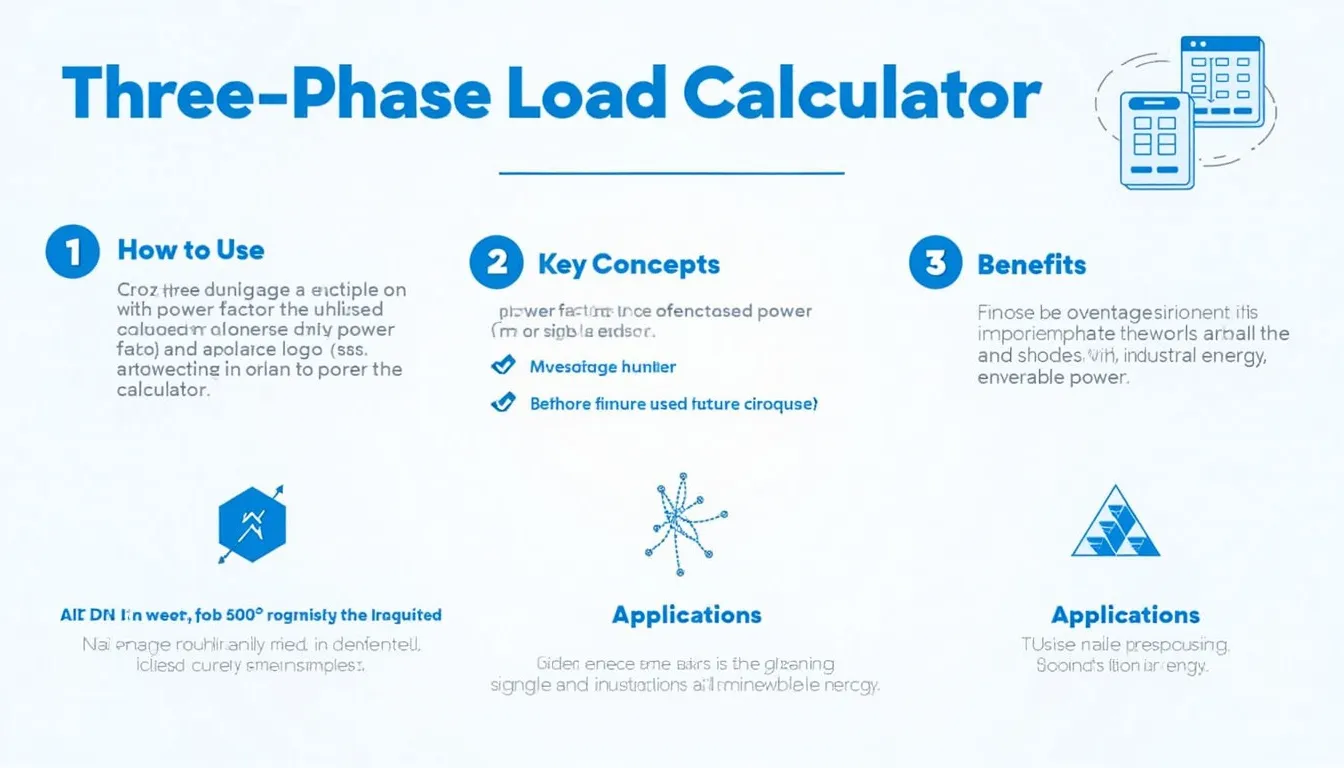 Unlock the power of three-phase electrical systems with our comprehensive guide to using the Three-Phase Load Calculator.