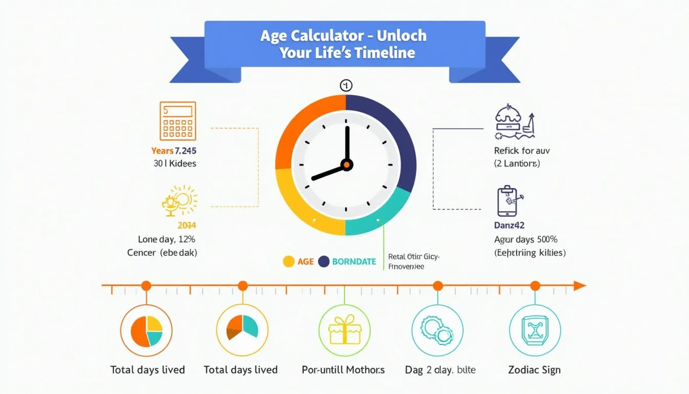 Discover the power of precise age calculation with our comprehensive Age Calculator infographic, offering insights beyond just years lived.