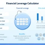 Discover the power of financial leverage with our easy-to-use calculator infographic, helping you assess your company's debt utilization and financial risk.