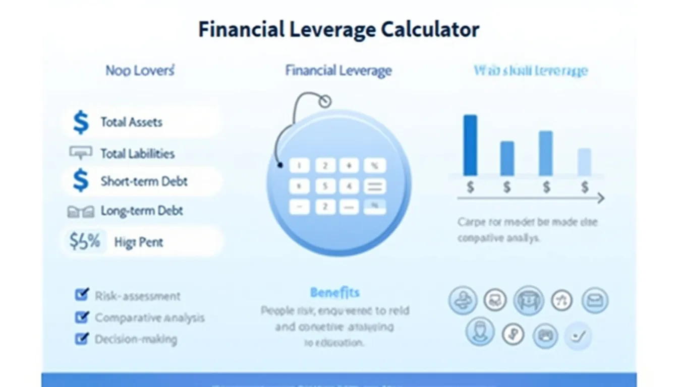 Discover the power of financial leverage with our easy-to-use calculator infographic, helping you assess your company's debt utilization and financial risk.