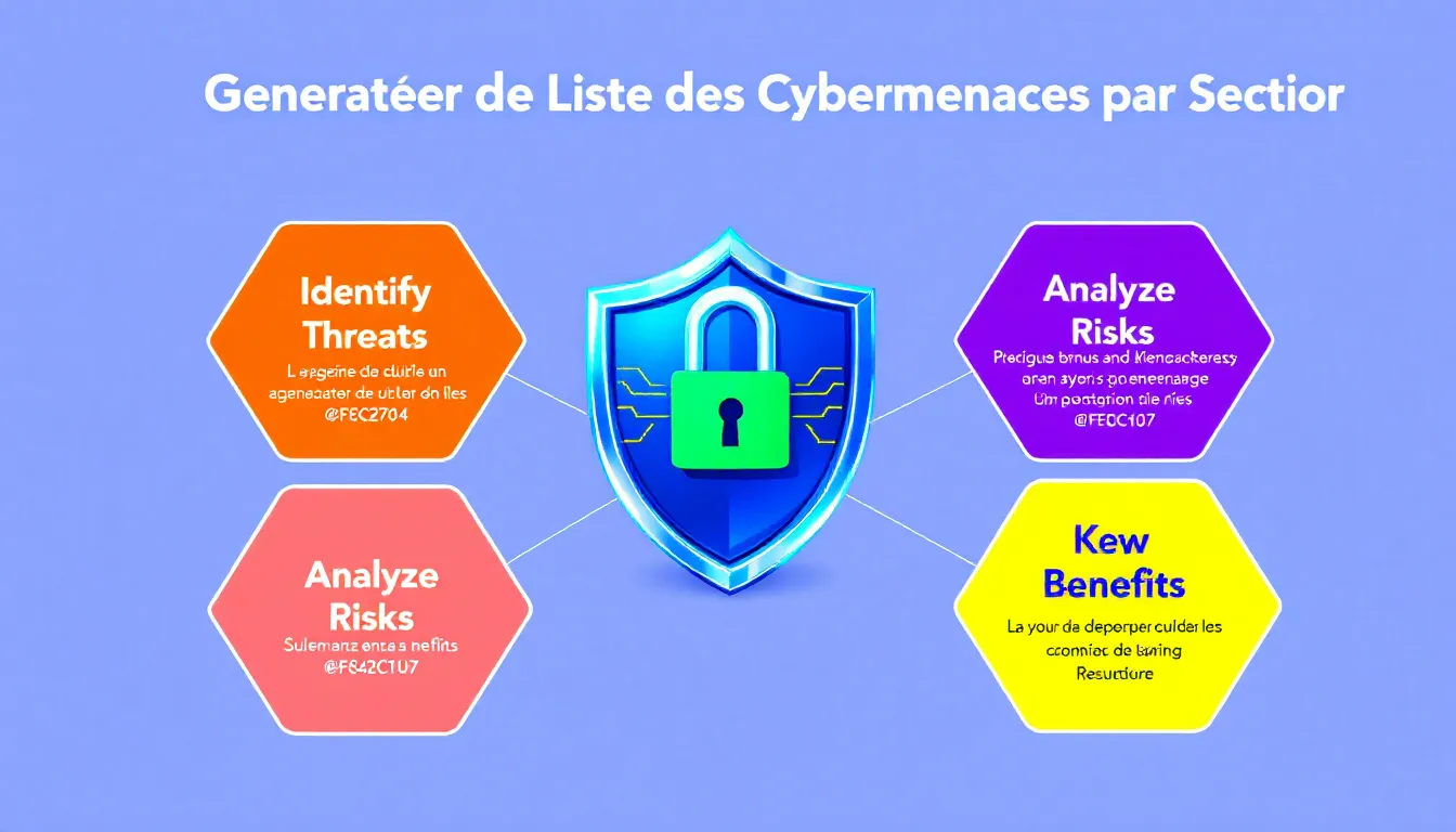 Découvrez notre Générateur de Liste des Cybermenaces par Secteur : un outil puissant pour identifier et prioriser les risques cybernétiques spécifiques à votre industrie.