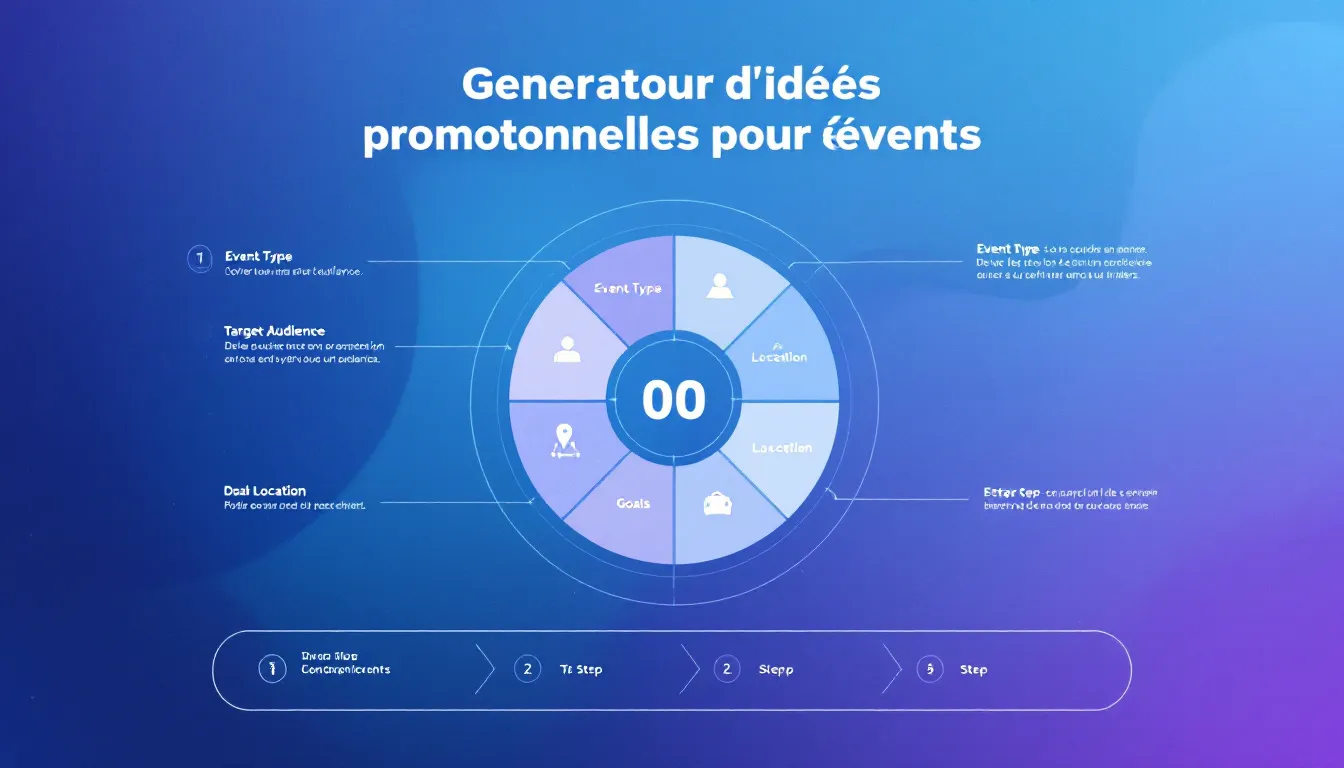 Découvrez notre générateur d'idées promotionnelles intelligent qui transforme vos données événementielles en stratégies marketing personnalisées et efficaces.