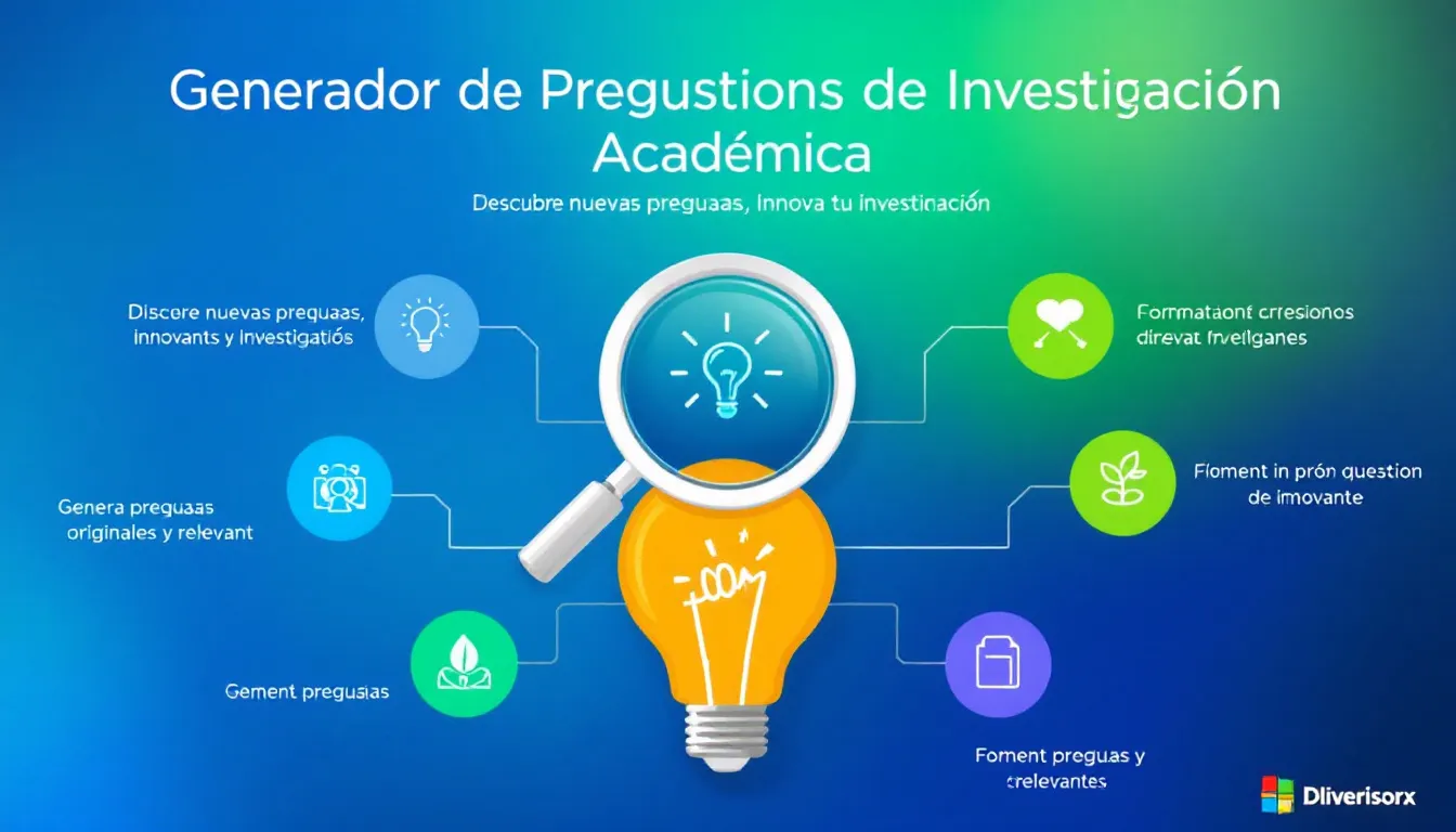 Revoluciona tu proceso de investigación con nuestro Generador de Preguntas de Investigación Académica: transforma ideas en preguntas de estudio precisas en minutos.