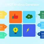 Revolutionize your business strategy with our SWOT Analysis Generator - transforming complex data into actionable insights in minutes.