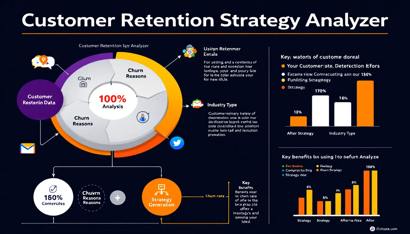 Boost customer loyalty and reduce churn with our powerful Customer Retention Strategy Analyzer - your key to data-driven retention strategies and sustainable business growth.