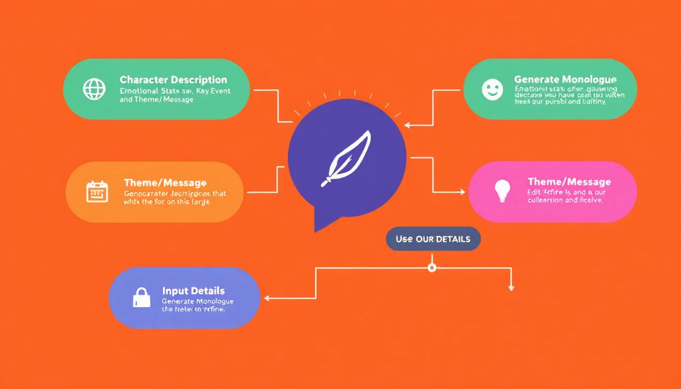 Revolutionize your character development with our Character Monologue Generator - transforming key inputs into compelling, authentic character voices in seconds.