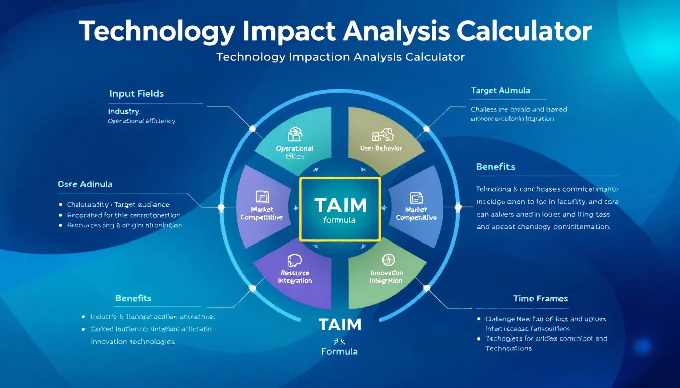 Transform your organization's technological decision-making with our comprehensive Technology Impact Analysis Calculator - providing data-driven insights for strategic digital transformation.