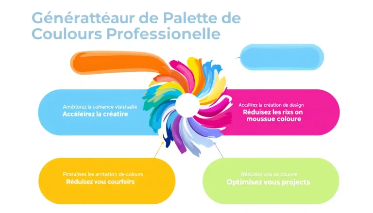 Découvrez notre Générateur de Palette de Couleurs Professionnelle : l'outil indispensable pour créer des combinaisons de couleurs harmonieuses et percutantes pour vos projets créatifs.