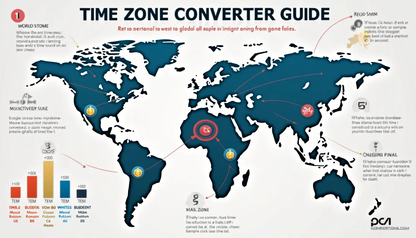 Discover how to effortlessly convert time across global zones with our comprehensive Time Zone Converter Guide infographic.