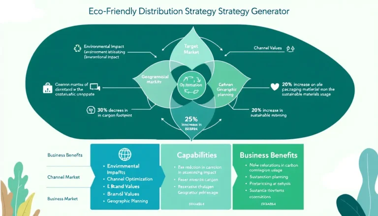 Transform your distribution strategy with our sustainable business planning tool that balances environmental responsibility with operational efficiency and market success.