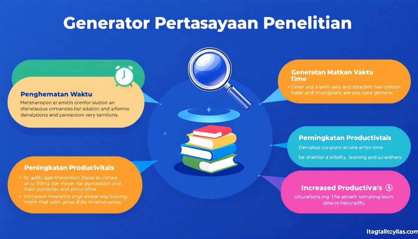 Tingkatkan kualitas penelitian Anda dengan Generator Pertanyaan Penelitian - mengubah ide menjadi pertanyaan penelitian yang terstruktur dalam hitungan menit.