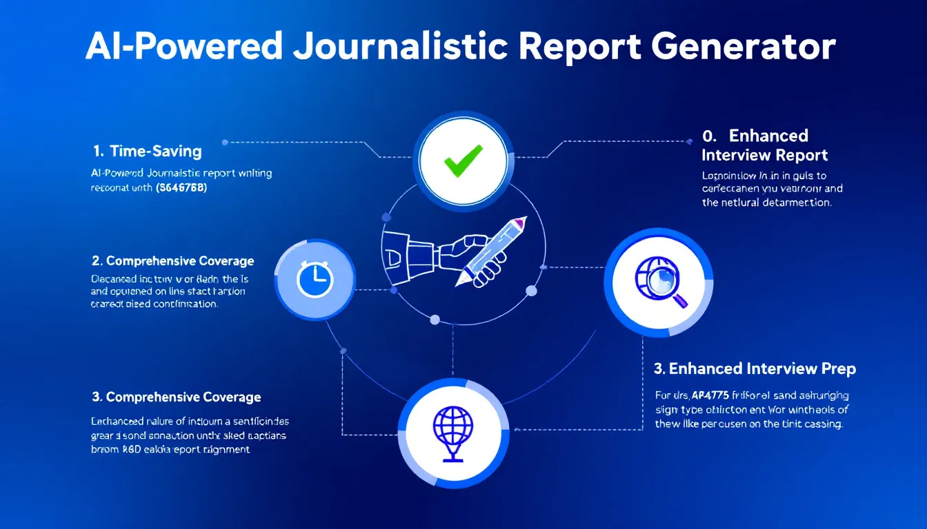 Revolutionize your reporting with the AI-Powered Journalistic Report Generator - delivering comprehensive insights on any topic in minutes.