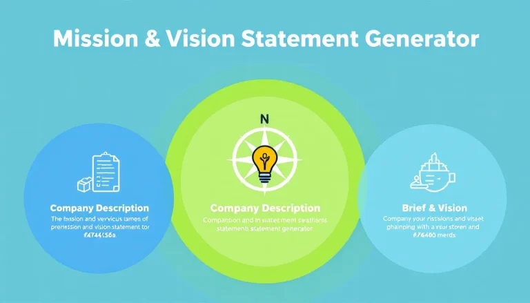 Transform your brand's identity with our Mission & Vision Statement Generator - crafting powerful, tailored statements that define your purpose and future aspirations.