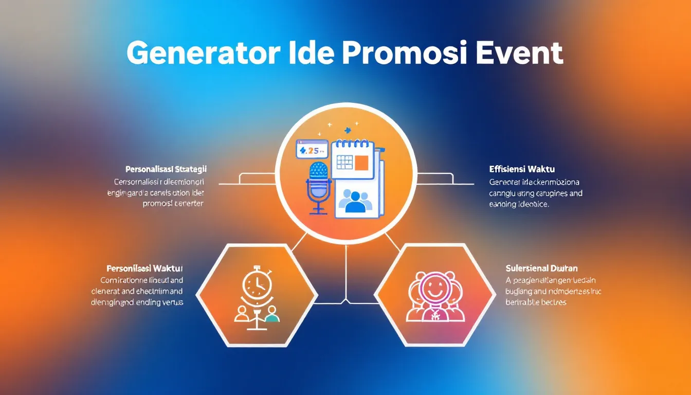 Generator Ide Promosi Event: Solusi pintar berbasis AI untuk menciptakan strategi promosi event yang kreatif dan efektif dalam hitungan menit.