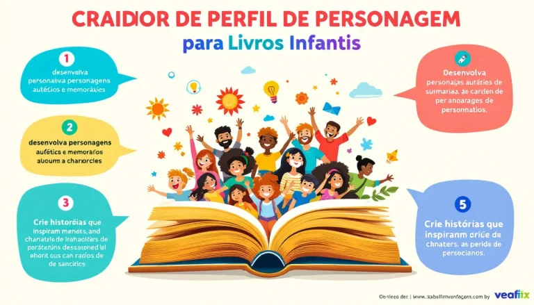 Desperte a criatividade na literatura infantil com nossa Ferramenta de Criação de Perfil de Personagem - transformando ideias em protagonistas inesquecíveis em minutos!