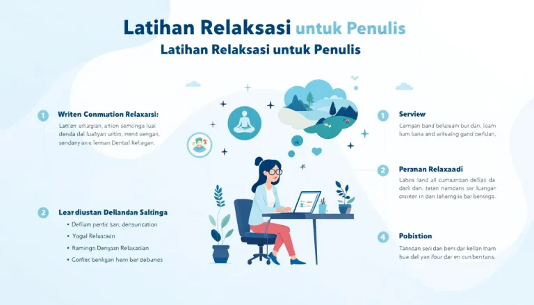 Tingkatkan kreativitas dan fokus Anda sebagai penulis dengan Latihan Relaksasi yang disesuaikan - solusi inovatif untuk mengatasi writer's block dan stres.