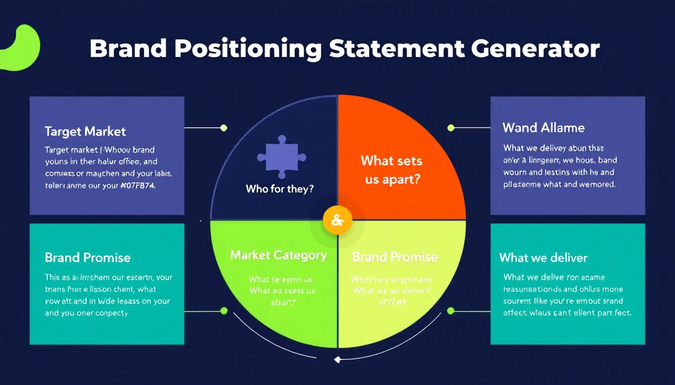 Transform your brand strategy with our Brand Positioning Statement Generator - the ultimate tool for creating clear, compelling, and strategic market positioning in minutes.