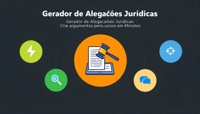 Revolucione sua prática jurídica com o Gerador de Alegações Jurídicas - transforme informações do caso em argumentos persuasivos em questão de minutos.