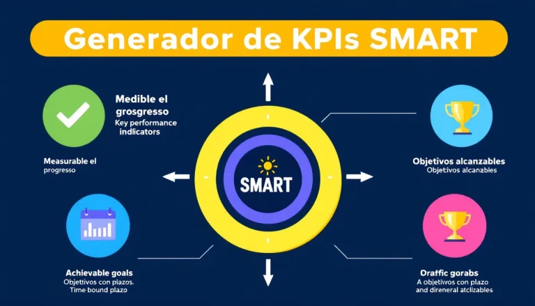 Impulsa el éxito de tu organización con nuestro Generador de KPIs SMART - transformando objetivos en indicadores medibles y accionables en minutos.