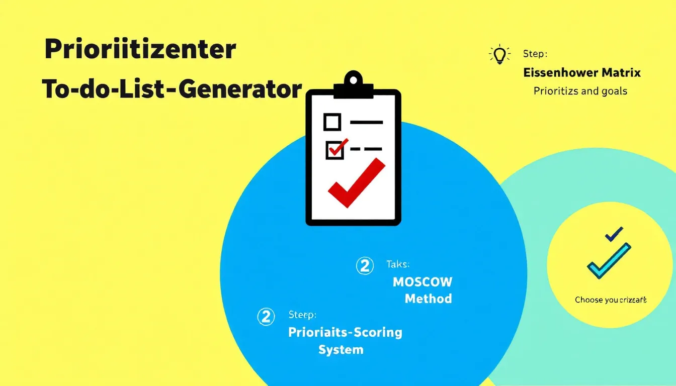 Steigern Sie Ihre Produktivität mit unserem Priorisierten To-Do-Listen-Generator - von Aufgabenchaos zu strukturierter Effizienz in wenigen Klicks.