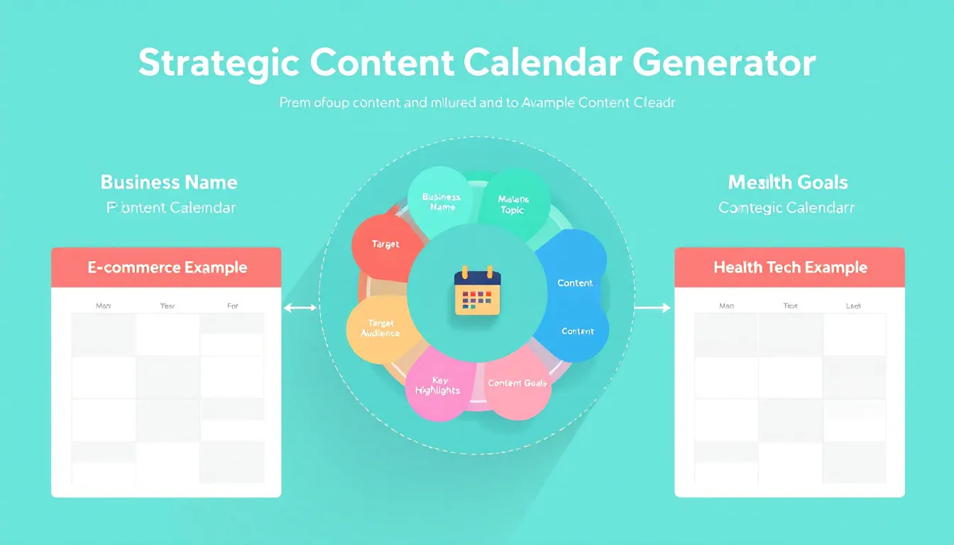 Transform your content strategy with our Content Calendar Generator - streamlining the creation of targeted, strategic blog post ideas tailored to your business goals.