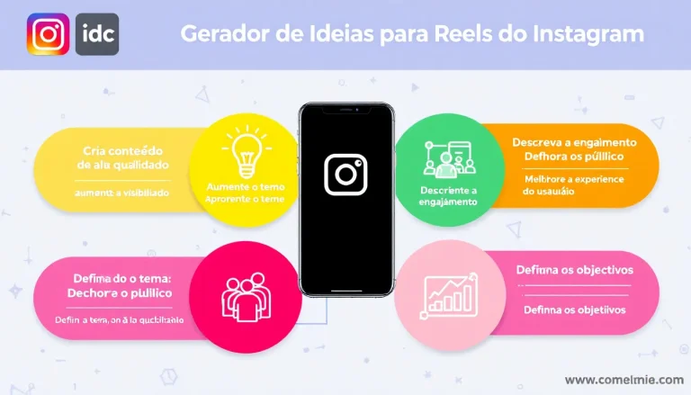 Desbloqueie sua criatividade e impulsione seu engajamento no Instagram com nosso Gerador de Ideias para Reels - transforme temas em conteúdo viral em minutos!